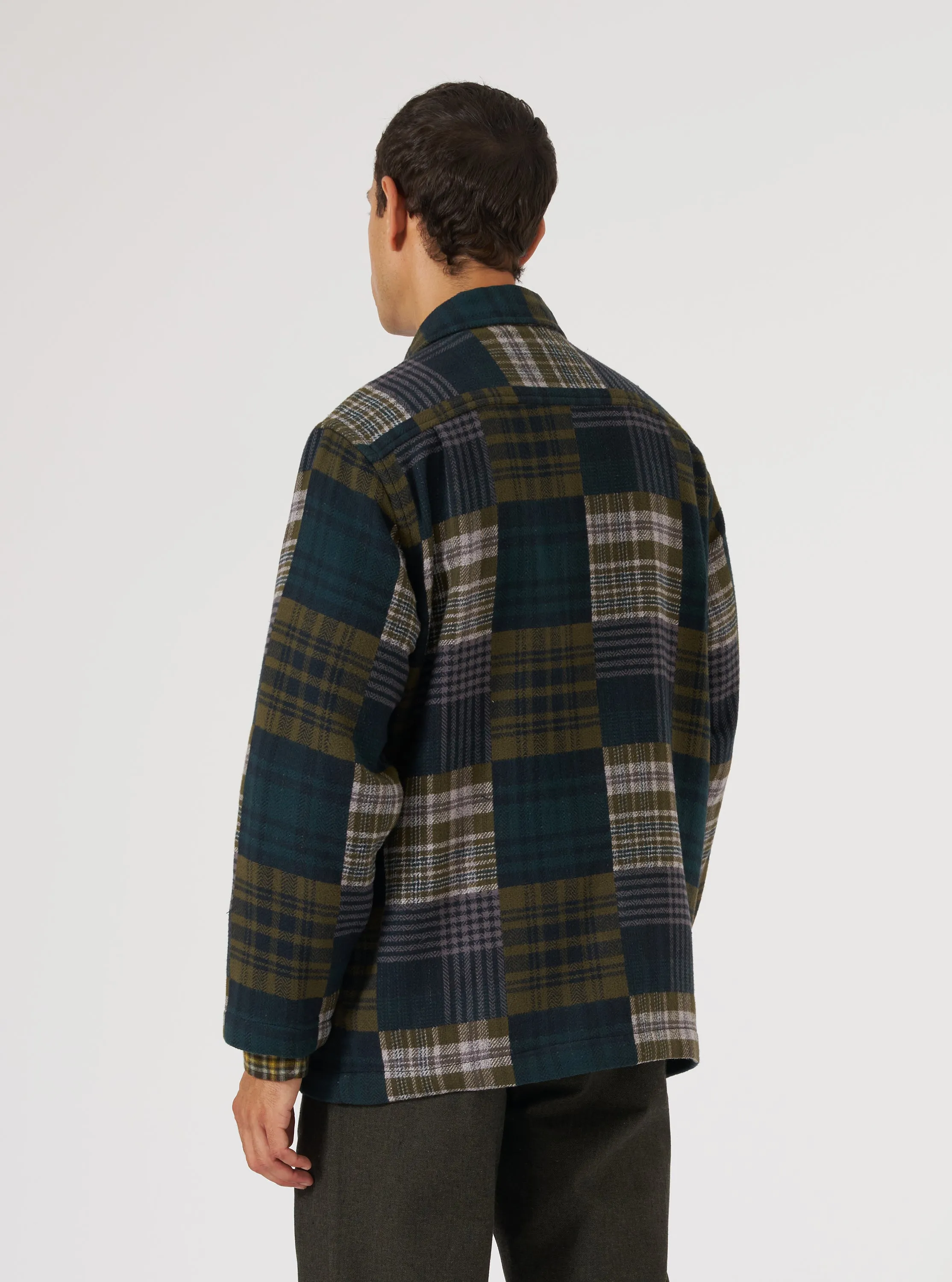 Green Japanese Patchwork Dockside Jacket sold by Universal Works product image thumbnail 3
