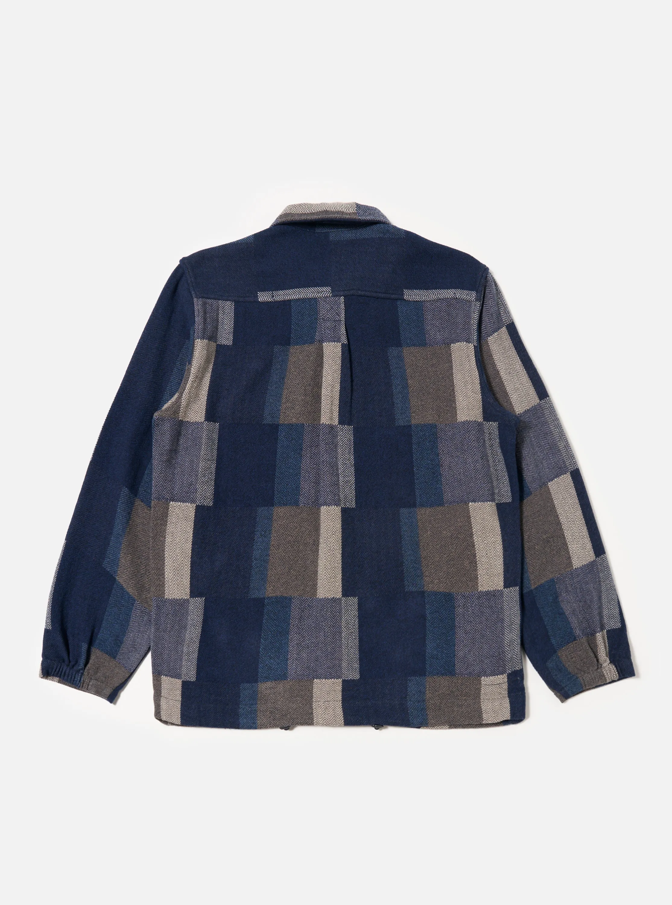 Navy Japanese Patchwork L/S Tech Overshirt sold by Universal Works product image thumbnail 5