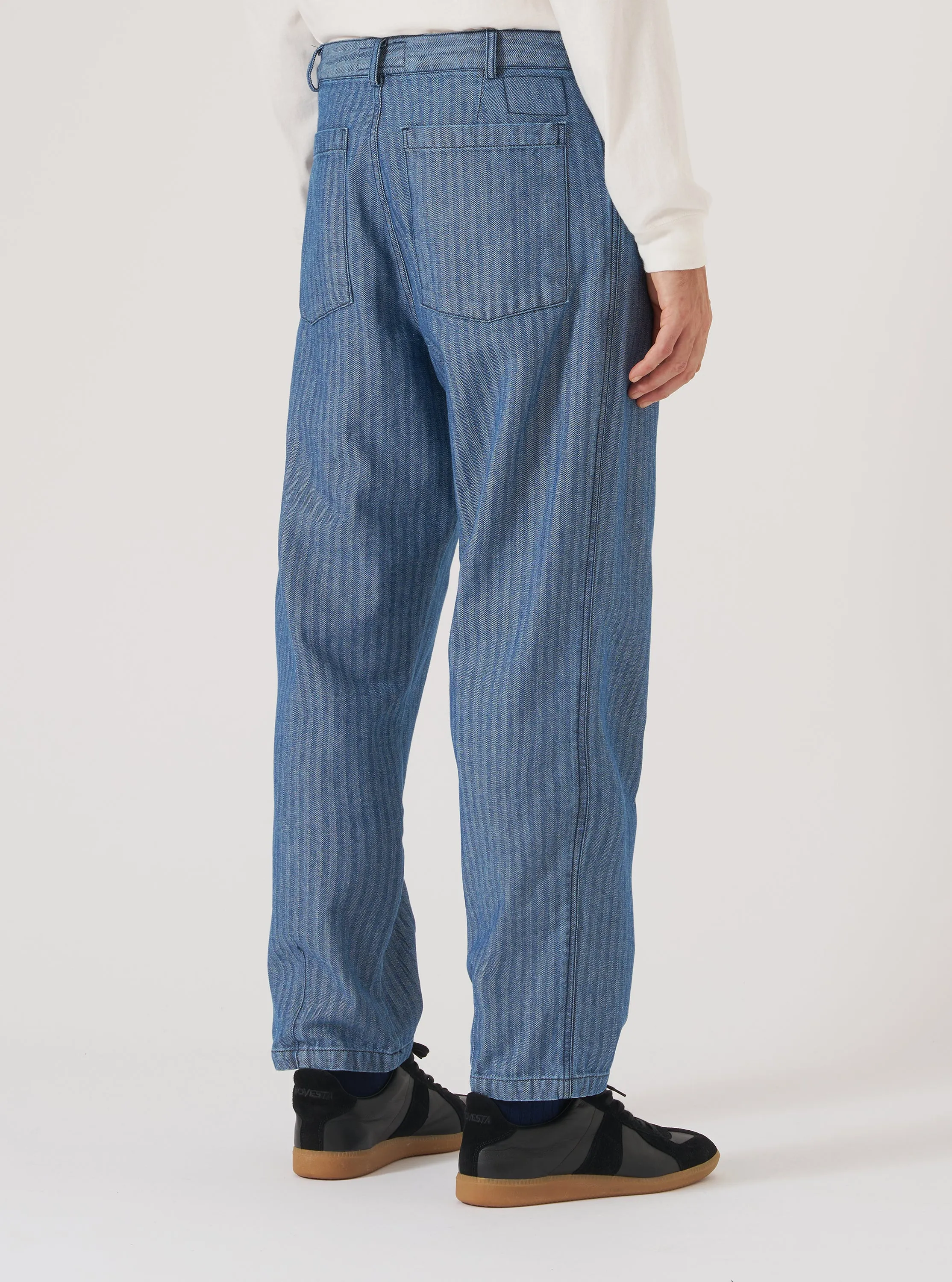 Indigo Denim Herringbone Utility Pant sold by Universal Works product image thumbnail 3