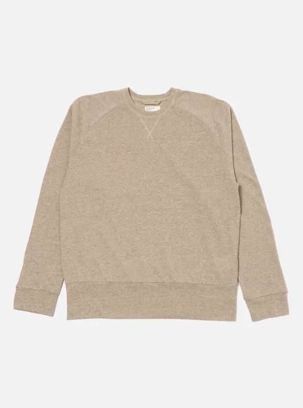 Dark Sand Recycled Wool Mix Single Jersey Mr K Crew Sweatshirt sold by Universal Works