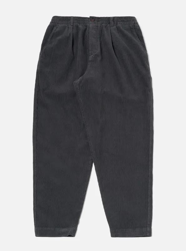Charcoal Cord Pleated Track Pant sold by Universal Works