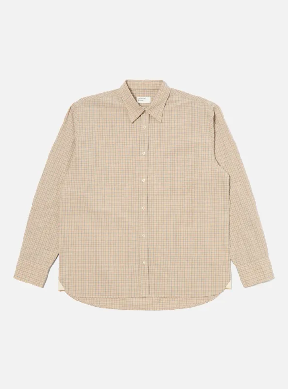 Fawn Shiro Check Lazy Day Shirt sold by Universal Works