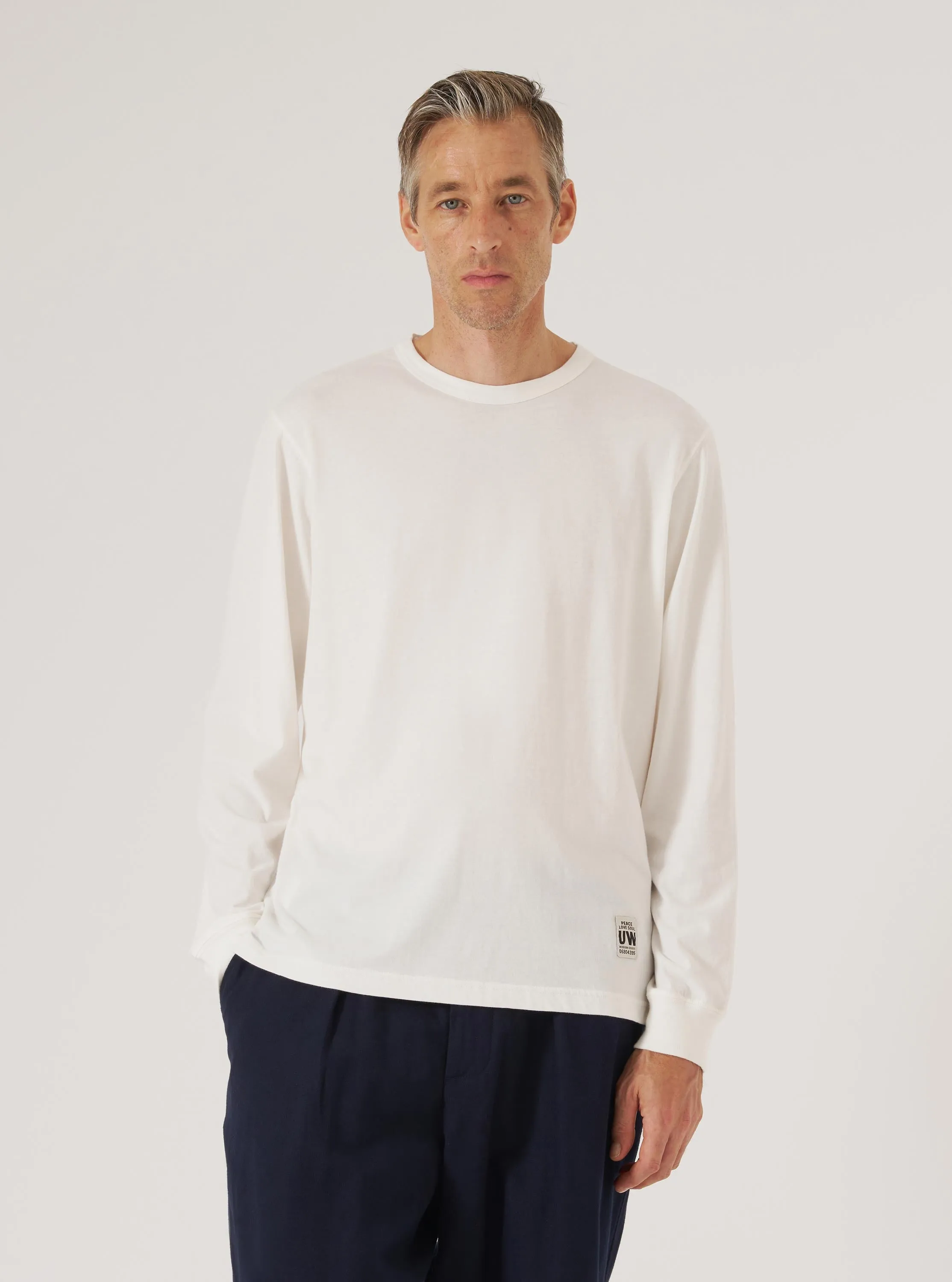 Ecru Single Jersey L/S Core Tee sold by Universal Works product image thumbnail 2