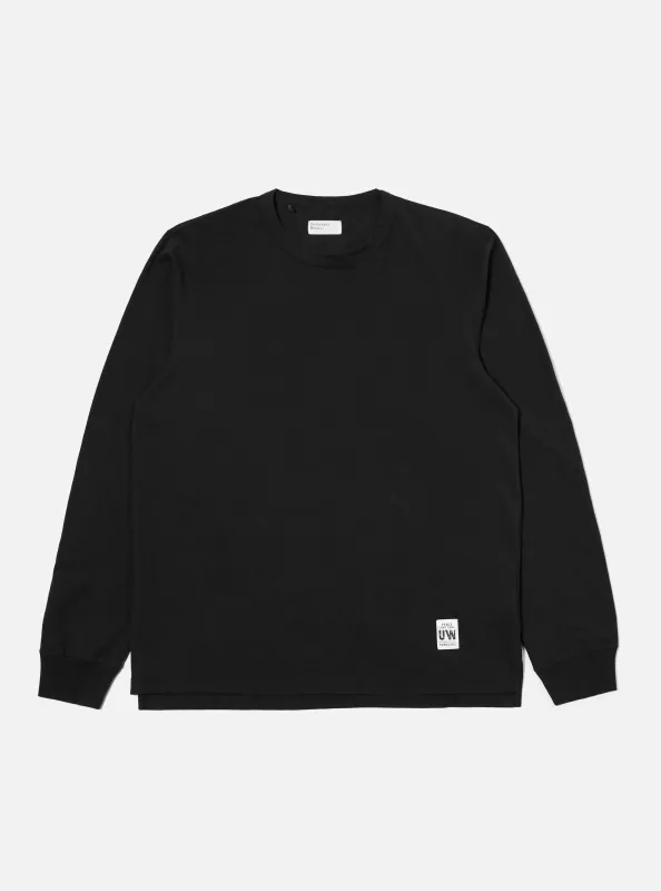 Black Single Jersey L/S Core Tee sold by Universal Works