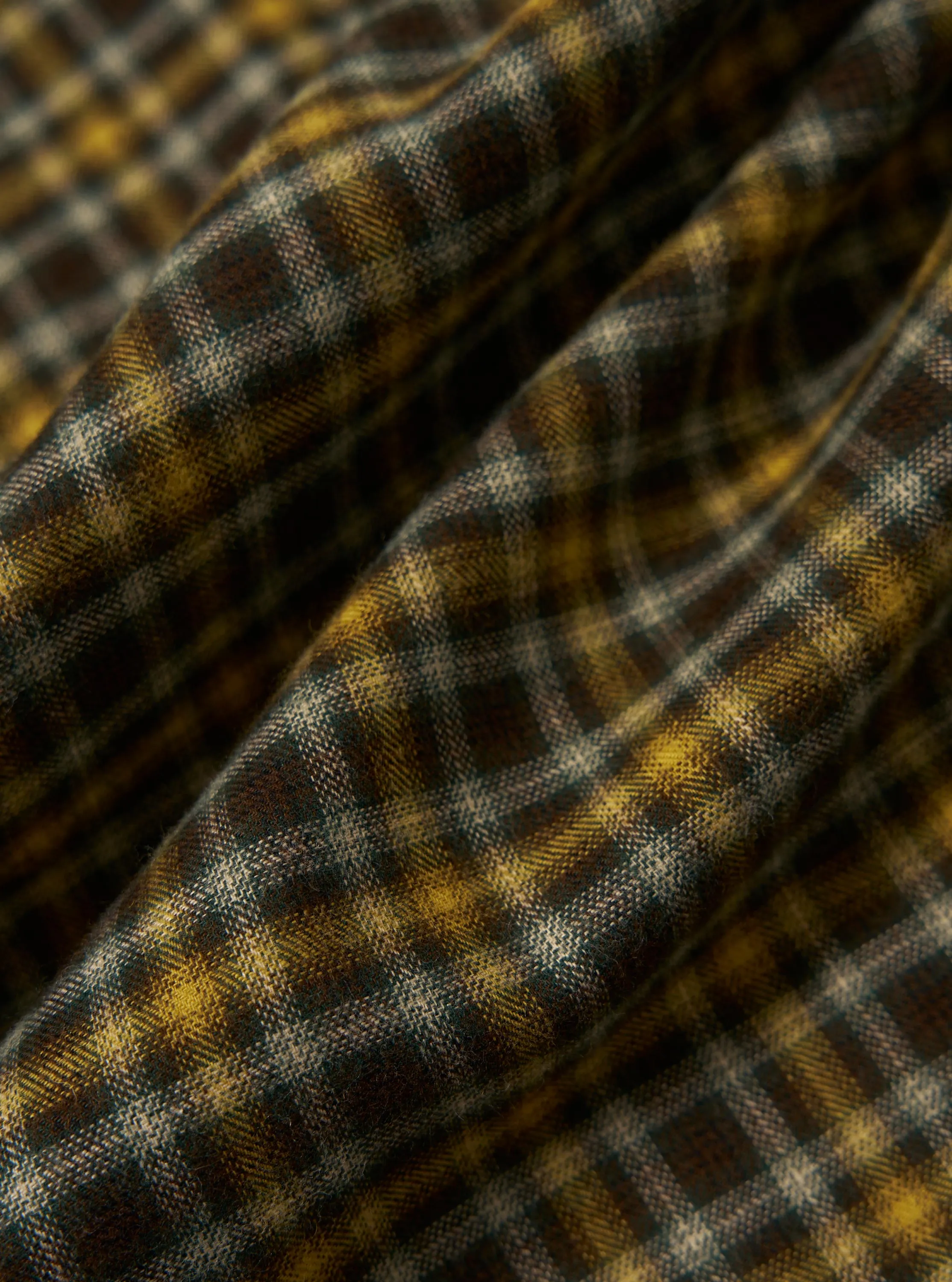 Brown Bang Check Zip Shirt sold by Universal Works product image thumbnail 4