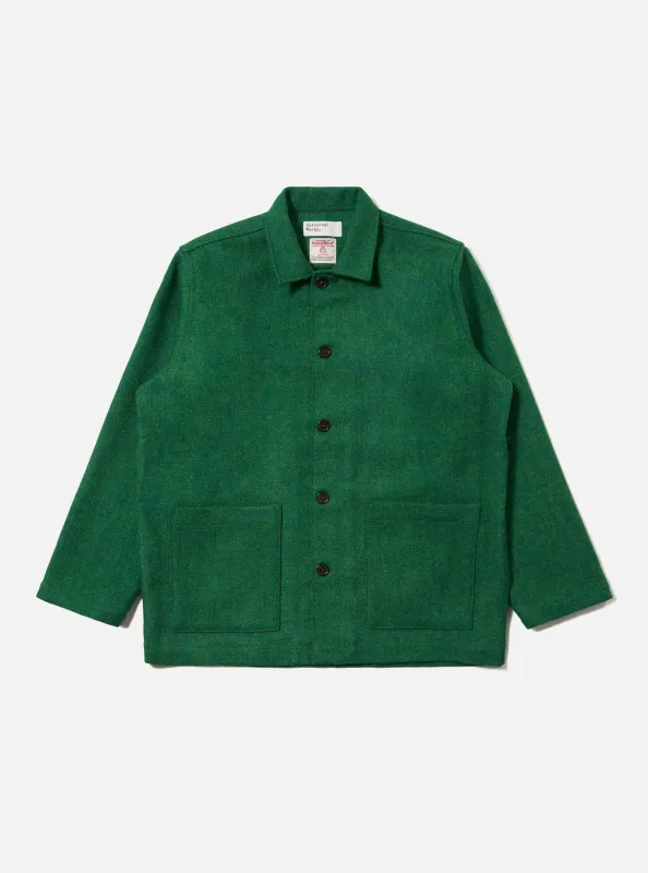 Green Harris Tweed Easy Jacket sold by Universal Works