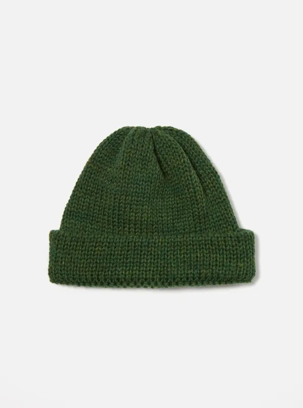 Green British Wool Short Watch Cap sold by Universal Works