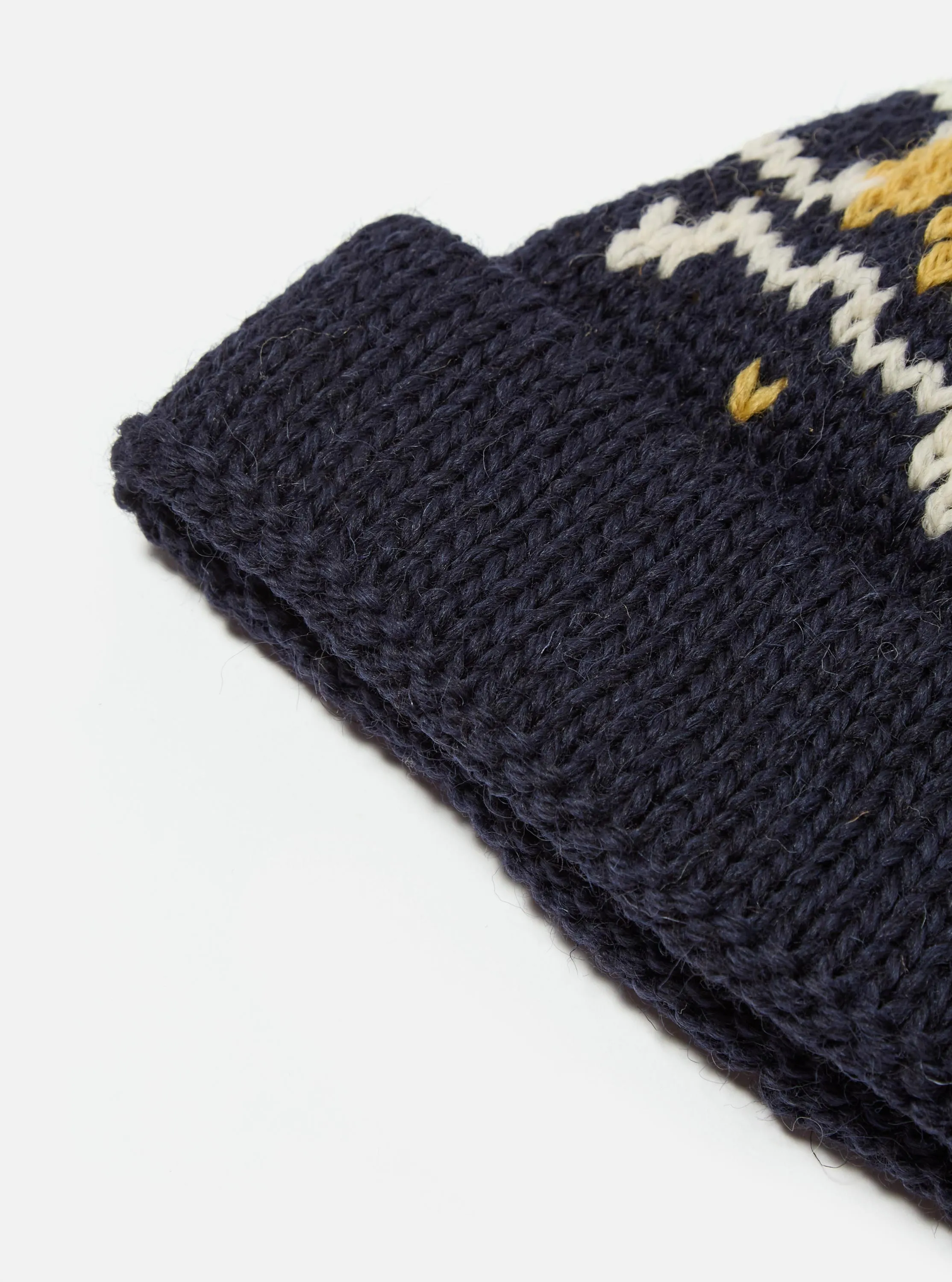 Navy/Ecru British Wool Short Watch Cap sold by Universal Works product image thumbnail 3