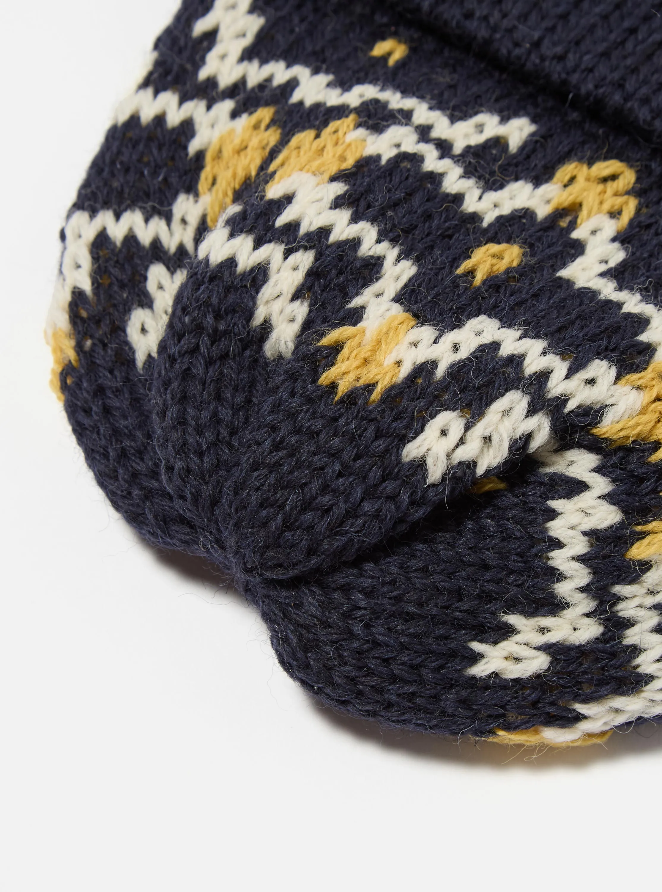 Navy/Ecru British Wool Short Watch Cap sold by Universal Works product image thumbnail 4