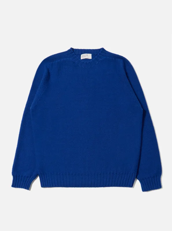 Work Blue Shetland Wild Seamless Crew sold by Universal Works