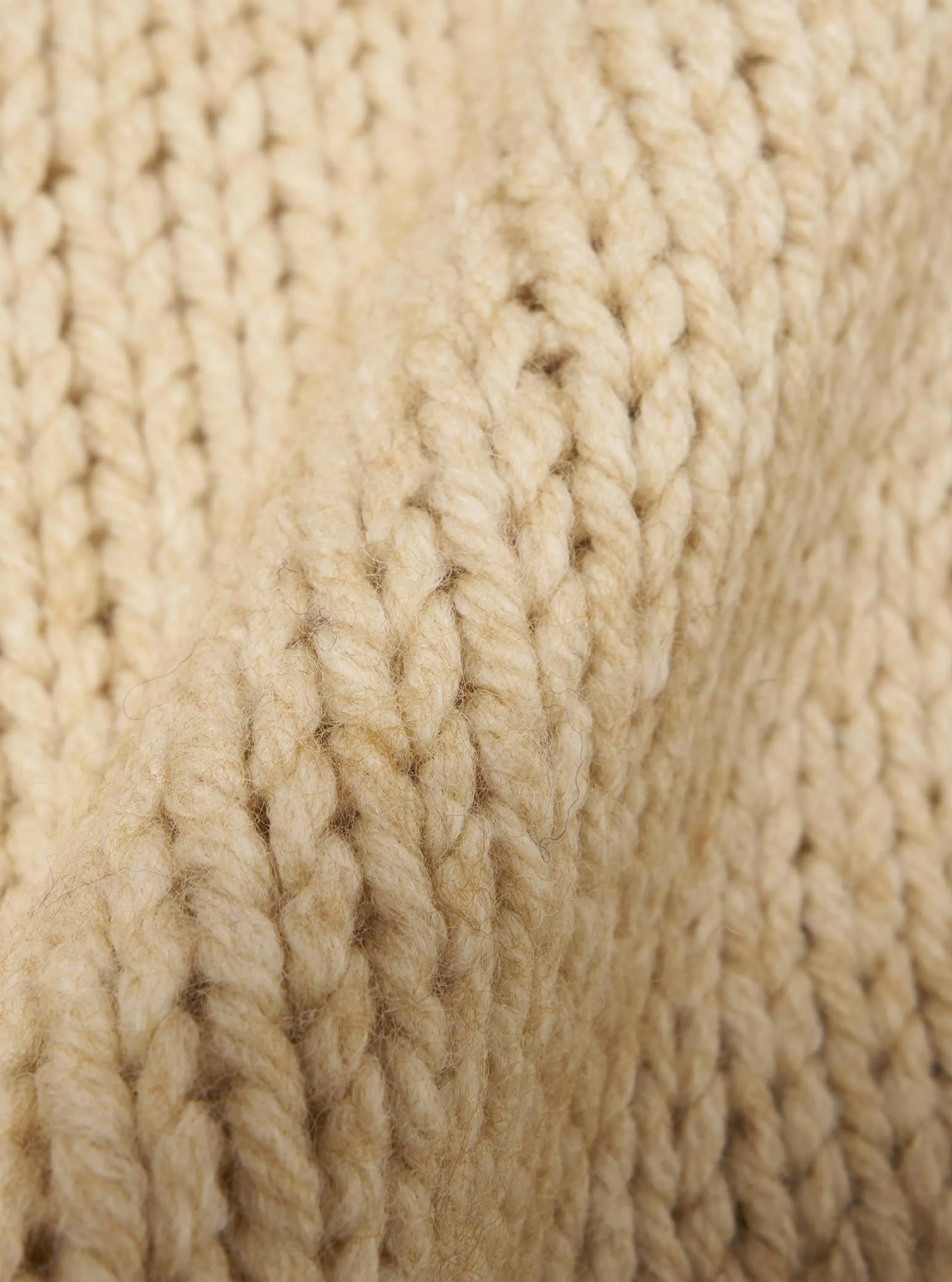 Sand Chunky Knit Stripe Langdale Cardigan sold by Universal Works product image thumbnail 4