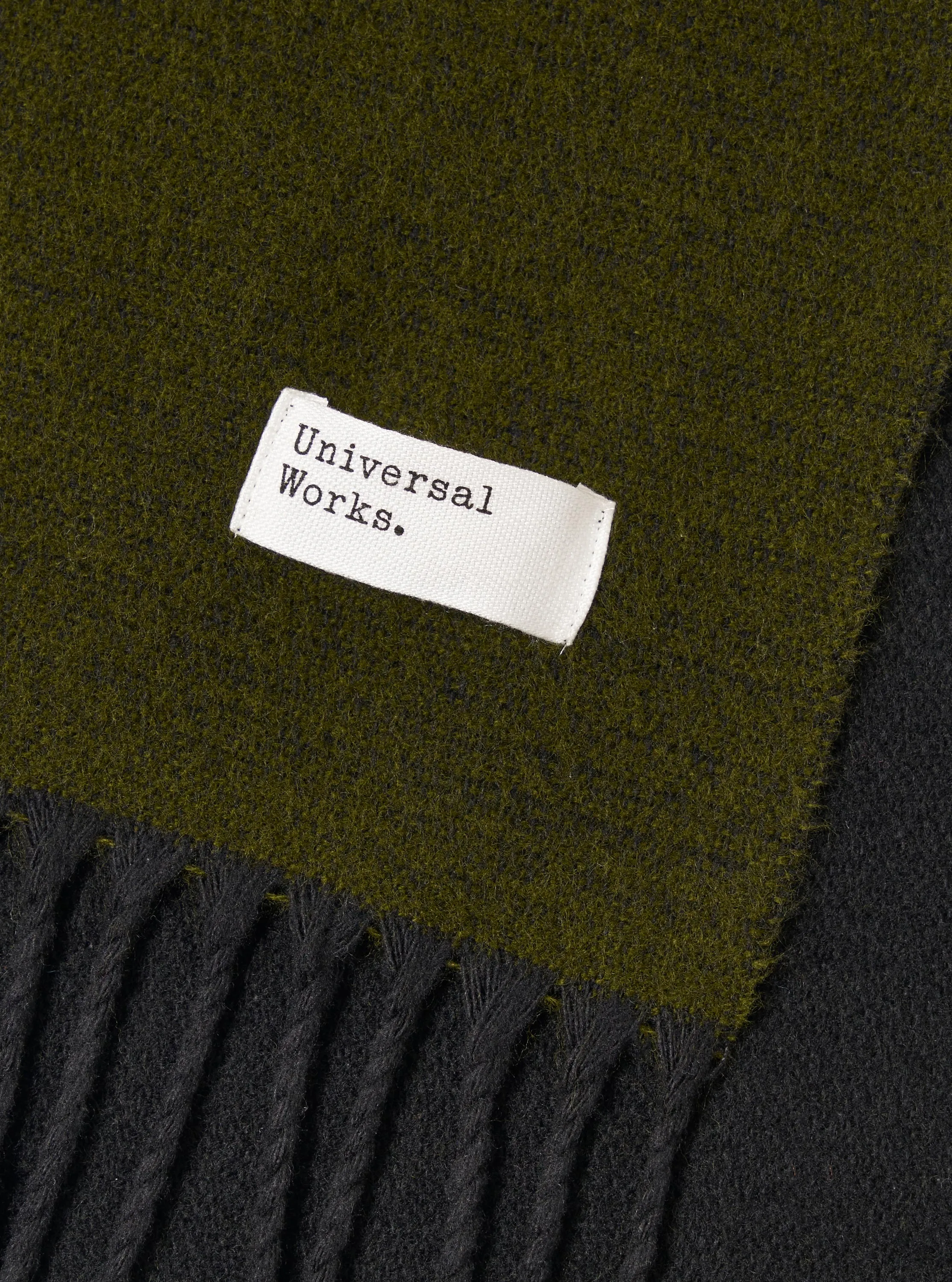Green/Black Double Sided Scarf sold by Universal Works product image thumbnail 2