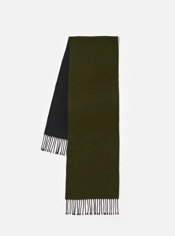 Green/Black Double Sided Scarf sold by Universal Works