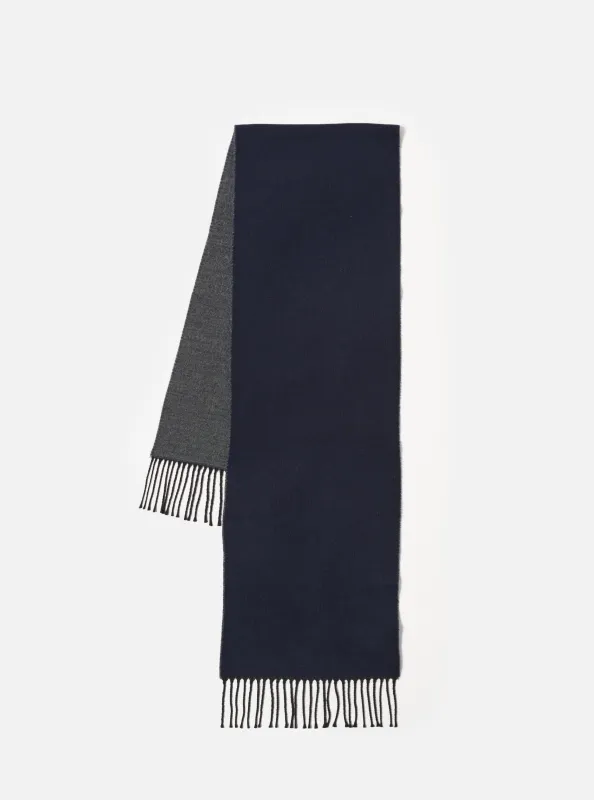 Navy/Mid Grey Double Sided Scarf sold by Universal Works