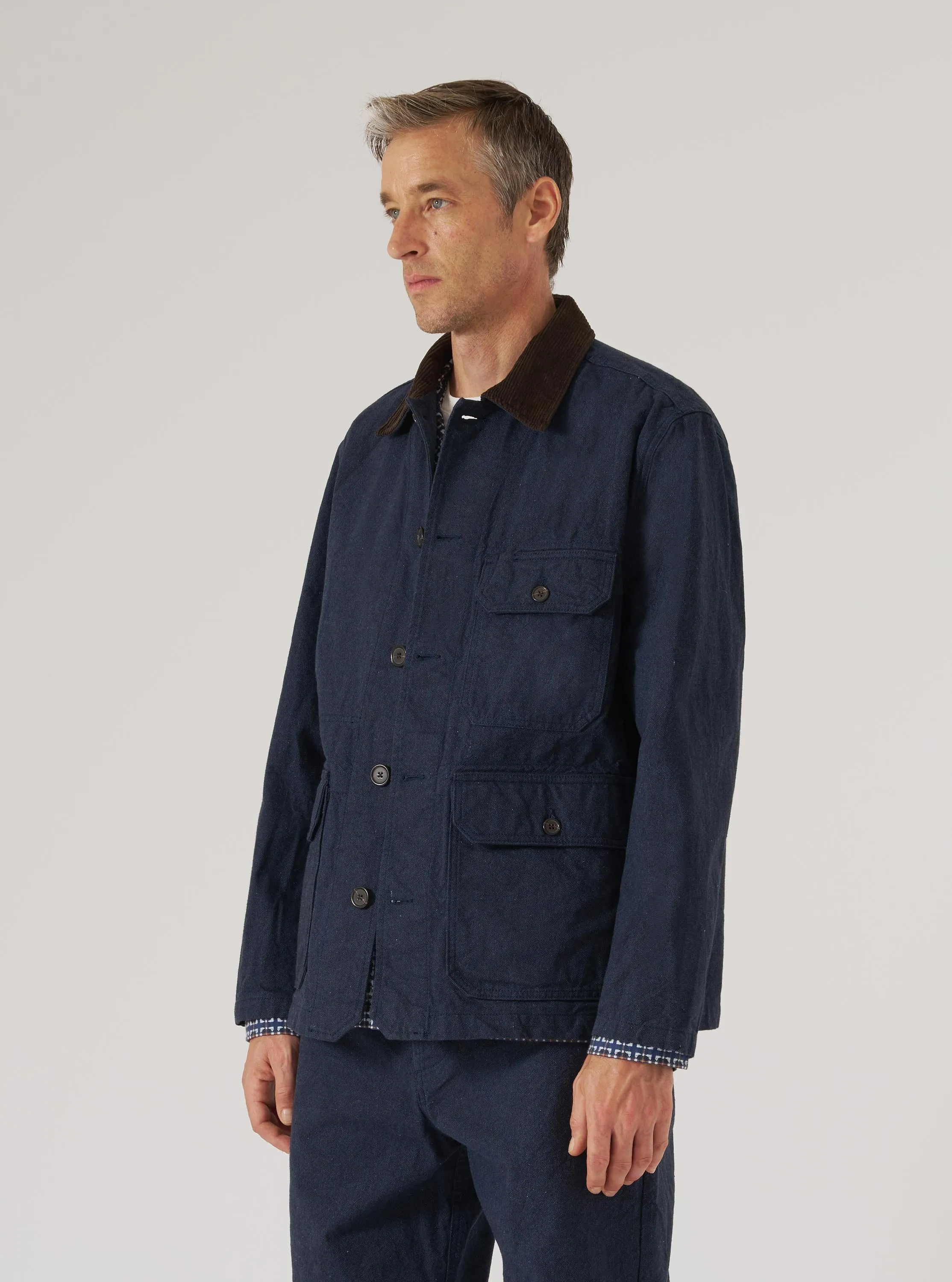 Indigo Offline Denim Utility Jacket sold by Universal Works product image thumbnail 2