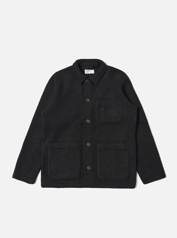 Black Wool Fleece Field Jacket sold by Universal Works