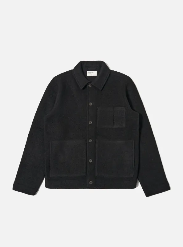 Black Wool Fleece Uniform Jacket sold by Universal Works