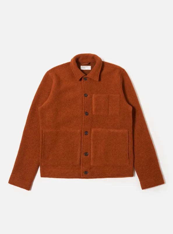 Rust Wool Fleece Uniform Jacket sold by Universal Works