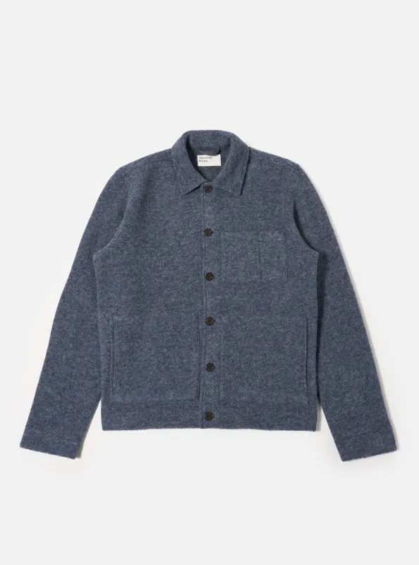 Slate Blue Wool Fleece Uniform Jacket sold by Universal Works