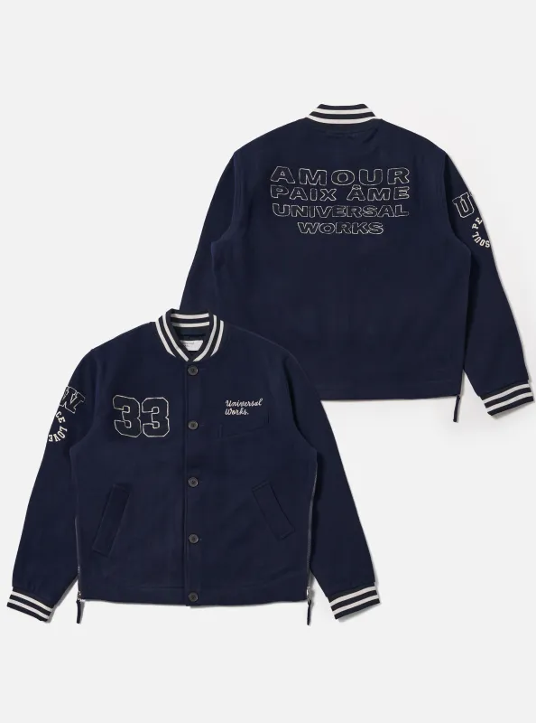 Navy Mowbray Newark Bomber Jacket sold by Universal Works