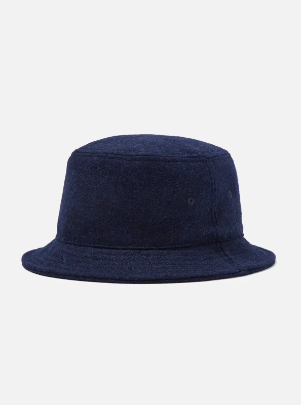 Indigo LW Harris Tweed Lewis Hat sold by Universal Works