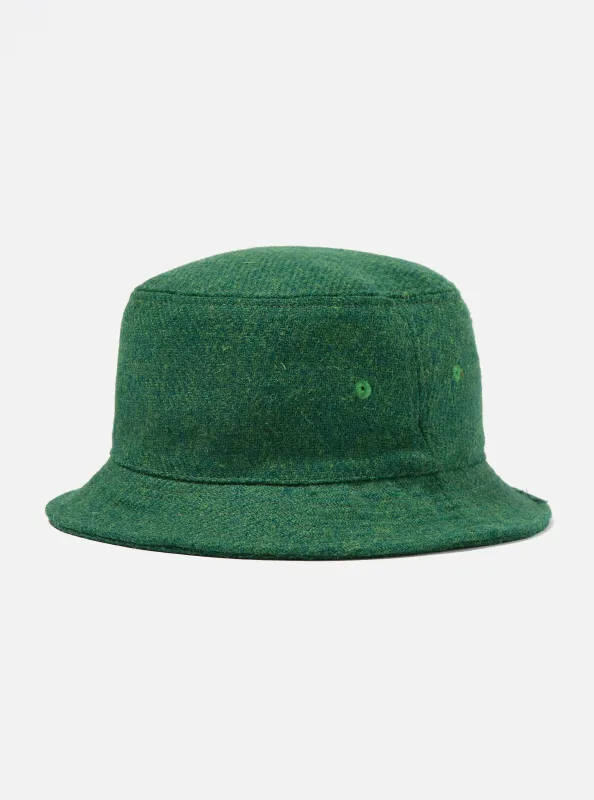 Green Harris Tweed Lewis Hat sold by Universal Works