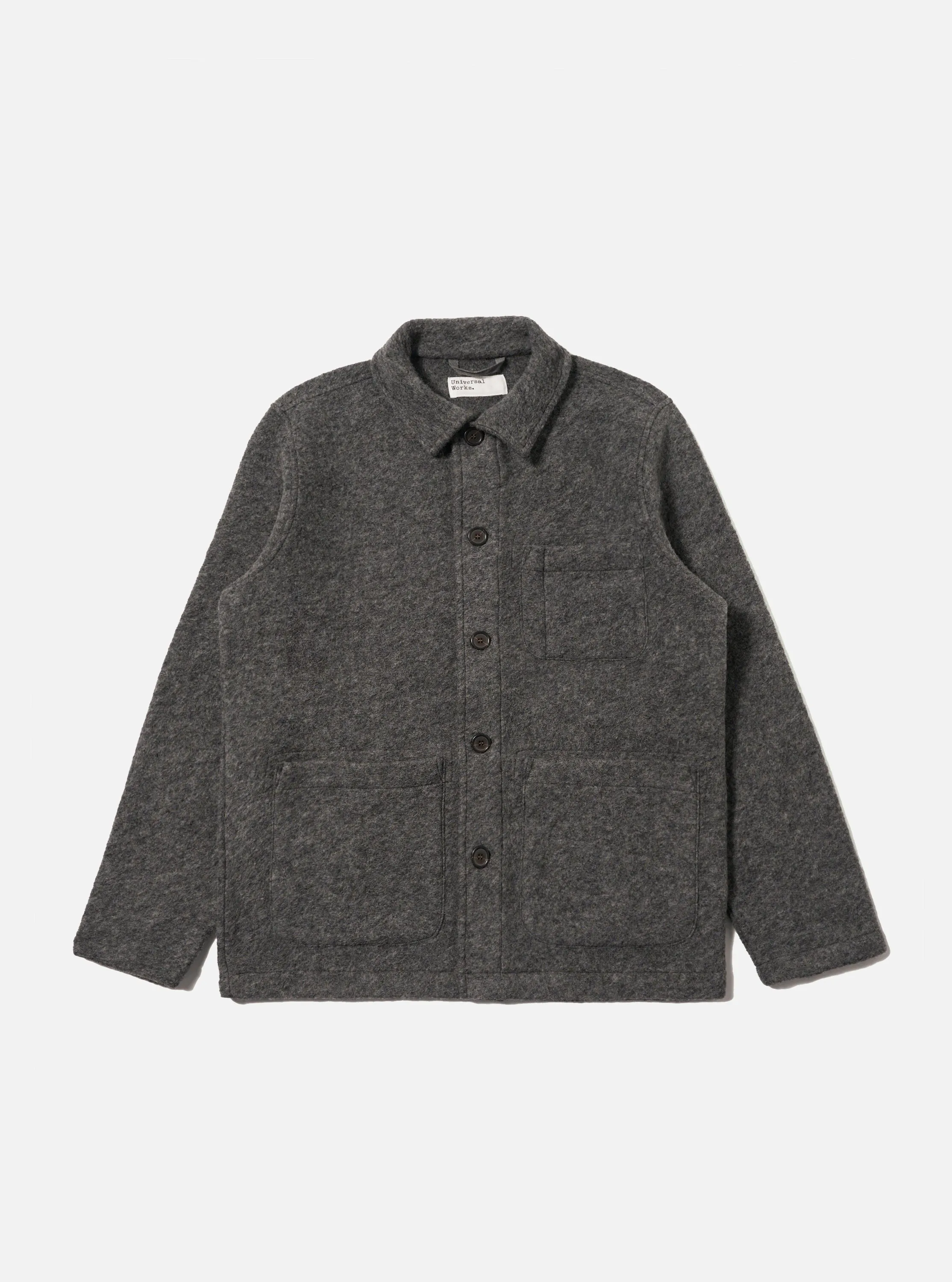Grey Marl Wool Fleece Field Jacket sold by Universal Works