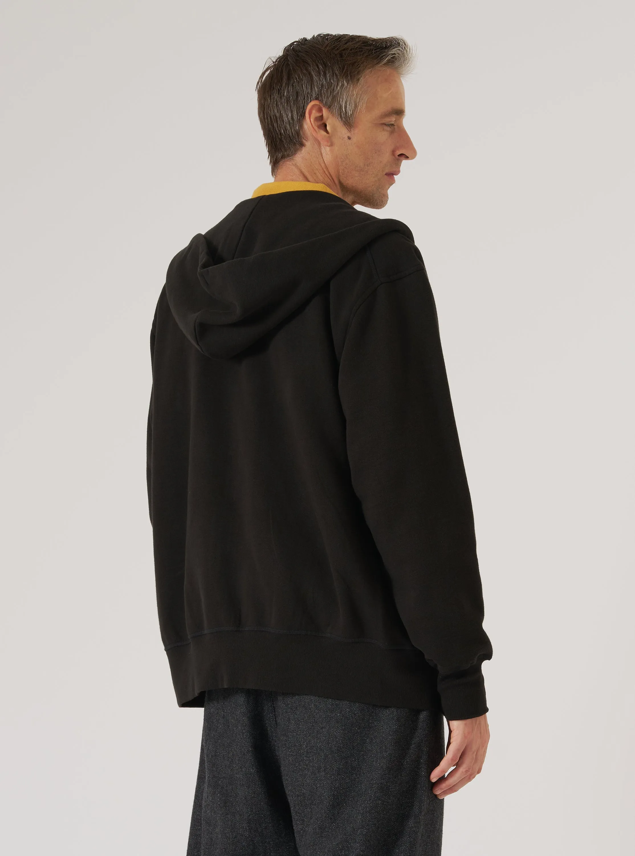 Black Brush Back Sweat New York Hoody sold by Universal Works product image thumbnail 3