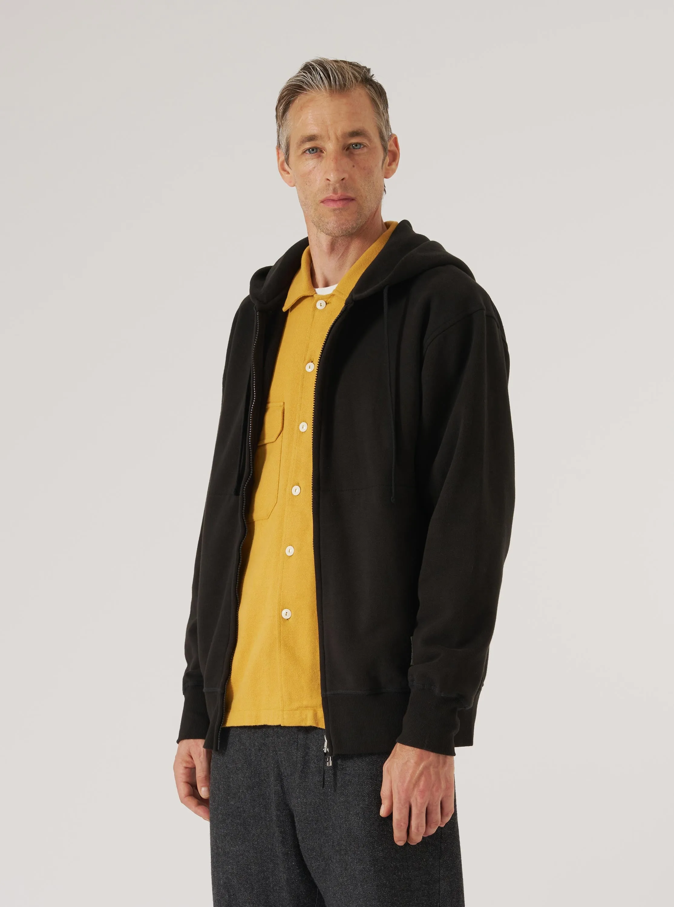 Black Brush Back Sweat New York Hoody sold by Universal Works product image thumbnail 2