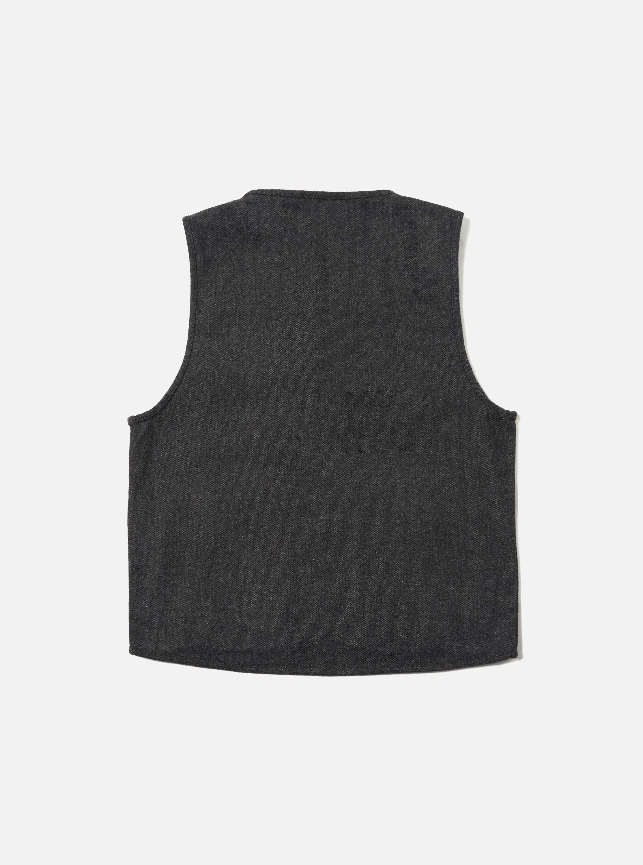 Grey Anders Wool Upcycled Parachute Liner Gilet sold by Universal Works product image thumbnail 5