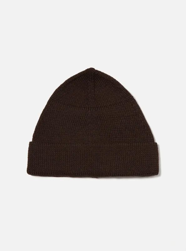 Brown Merino Knit Watch Cap sold by Universal Works