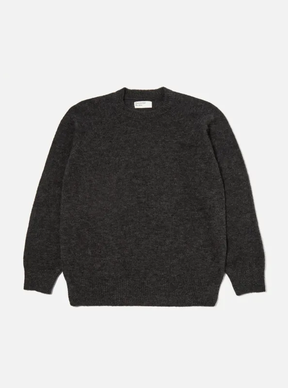 Charcoal Alpaca Knit Lyon Crew sold by Universal Works