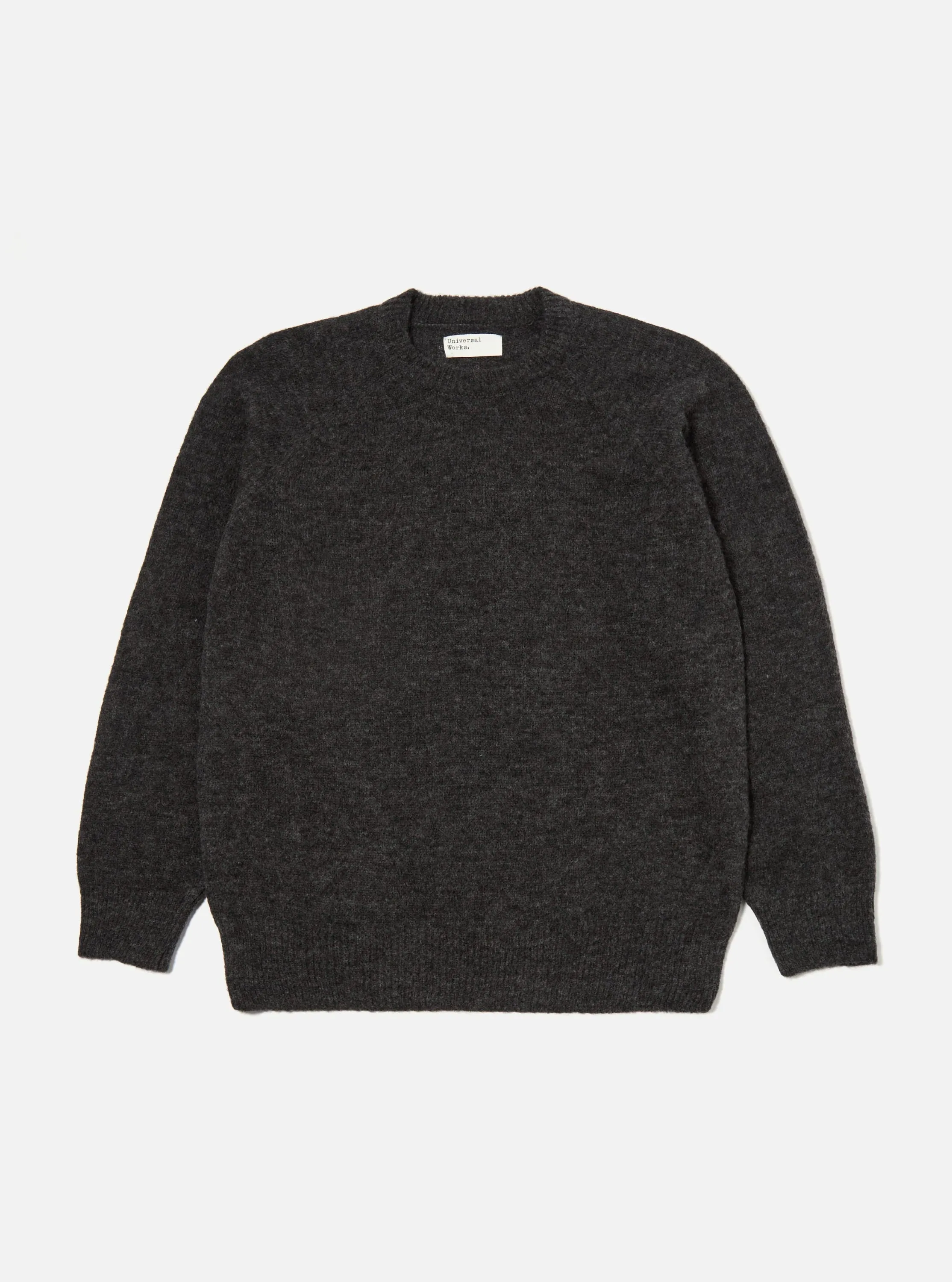 Charcoal Alpaca Knit Lyon Crew sold by Universal Works