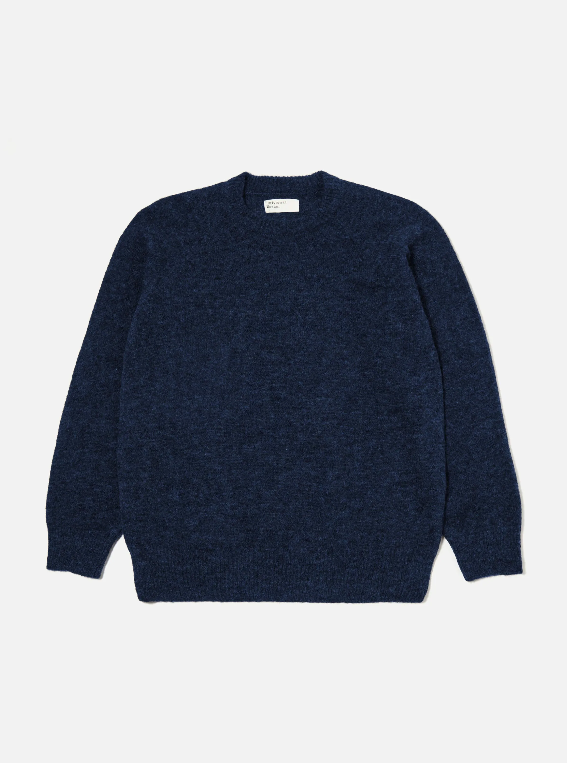 Navy Alpaca Knit Lyon Crew sold by Universal Works