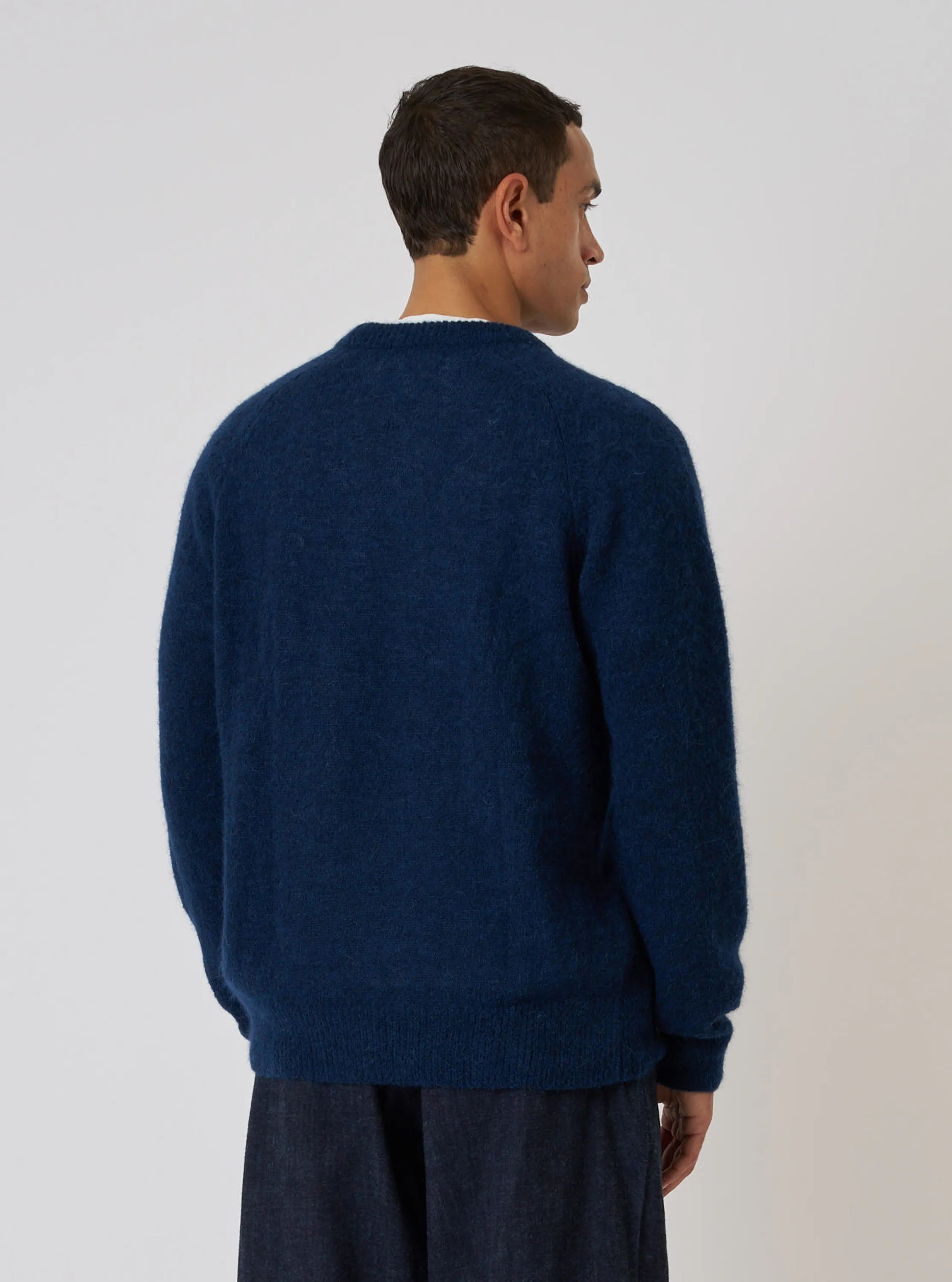 Navy Alpaca Knit Lyon Crew sold by Universal Works product image thumbnail 3