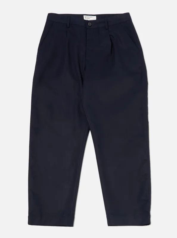 Navy Brushed Polytech Duke Pant sold by Universal Works