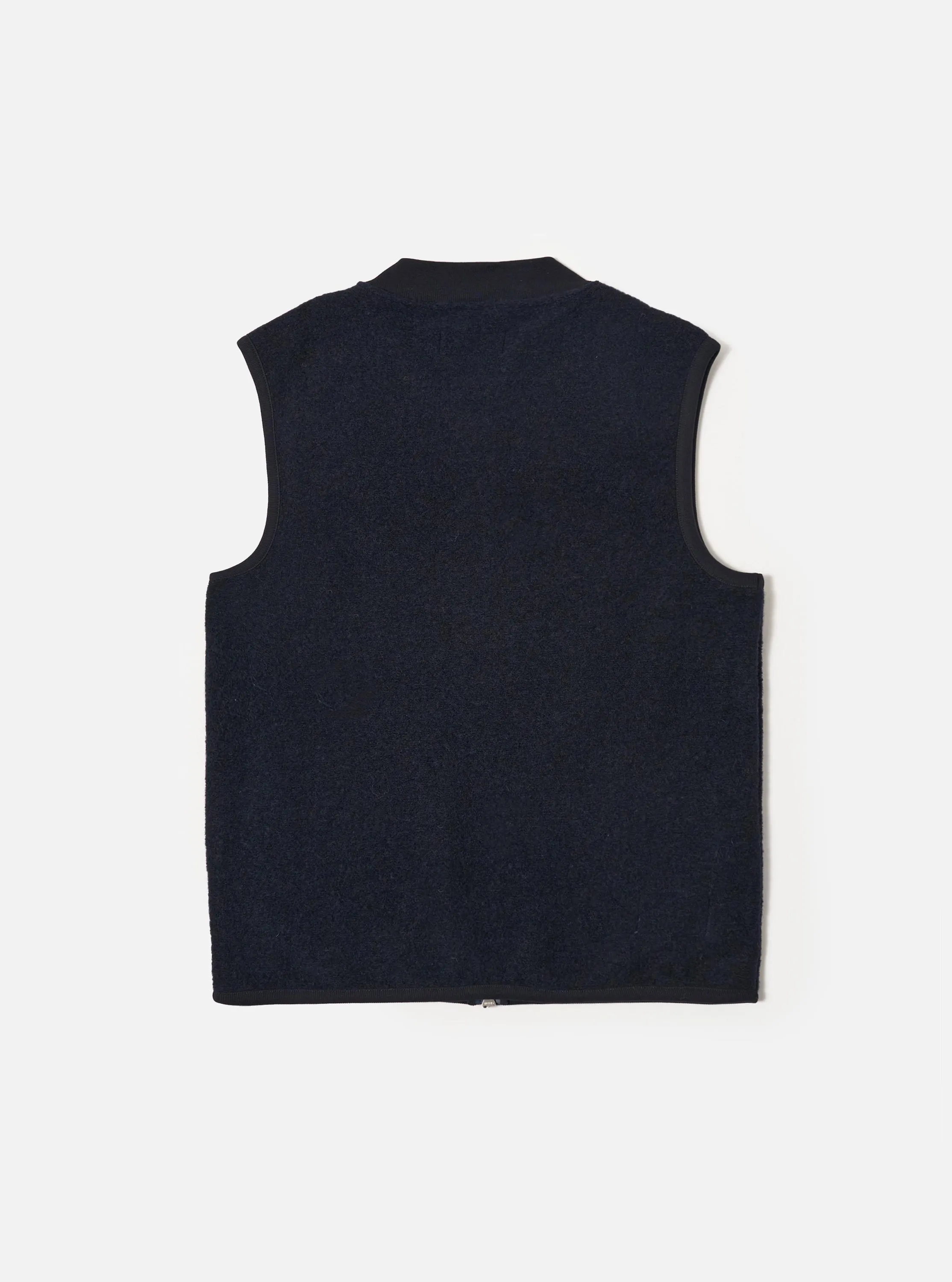 Navy Wool Fleece Zip Waistcoat sold by Universal Works product image thumbnail 5