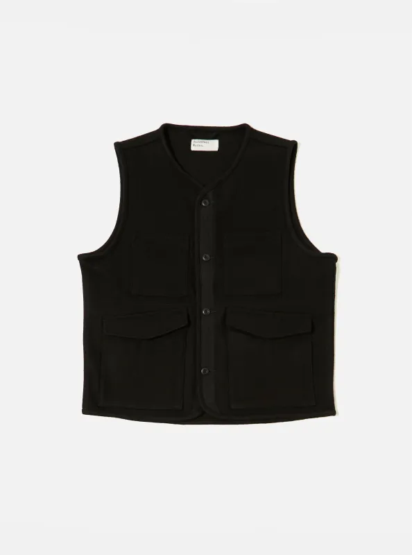 Black Mowbray 4 Pocket Gilet sold by Universal Works