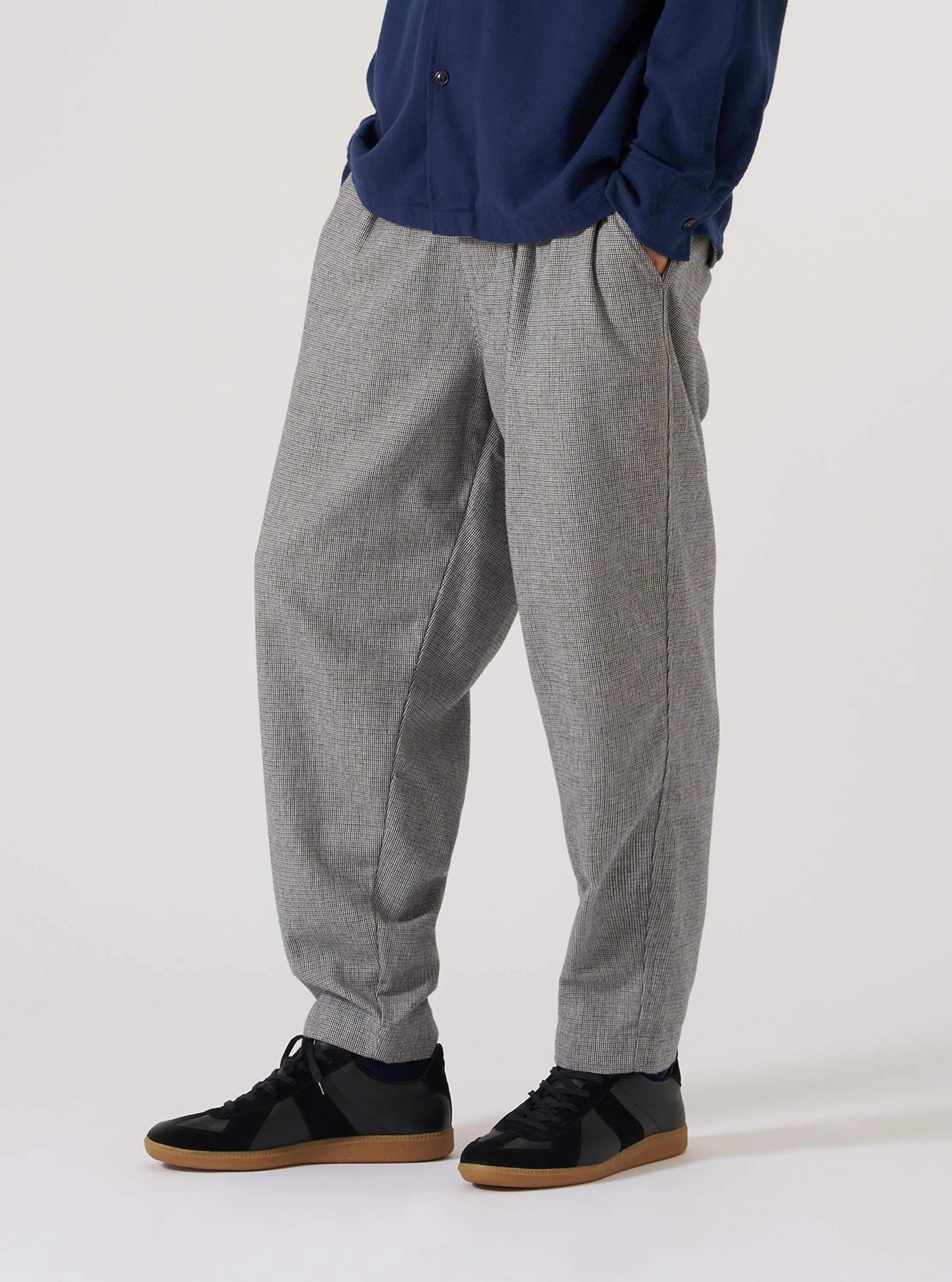 Grey Leon Tweed Pleated Track Pant sold by Universal Works product image thumbnail 2