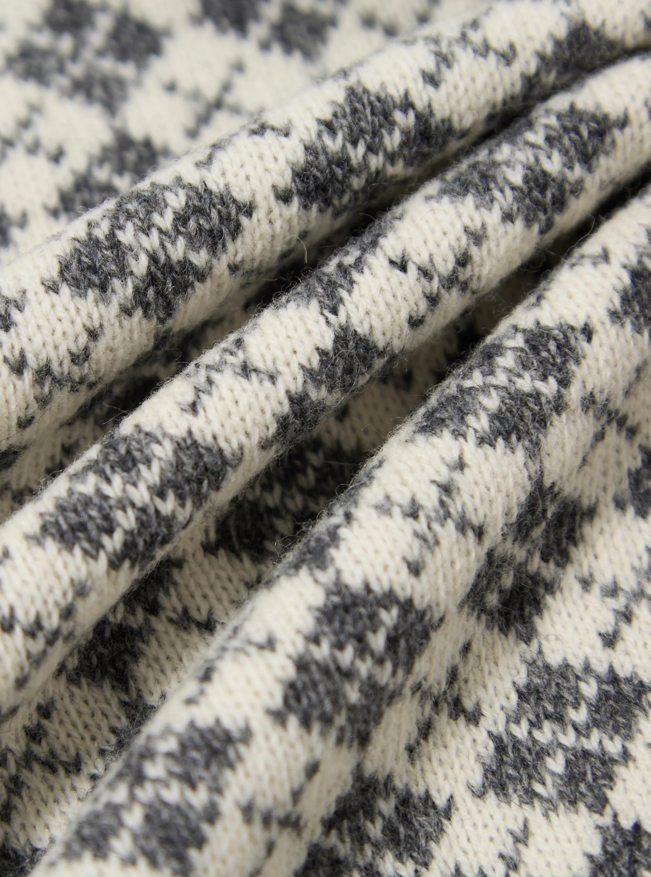 Ecru/Grey Plain Knit Argyll Allan Cardigan sold by Universal Works product image thumbnail 4