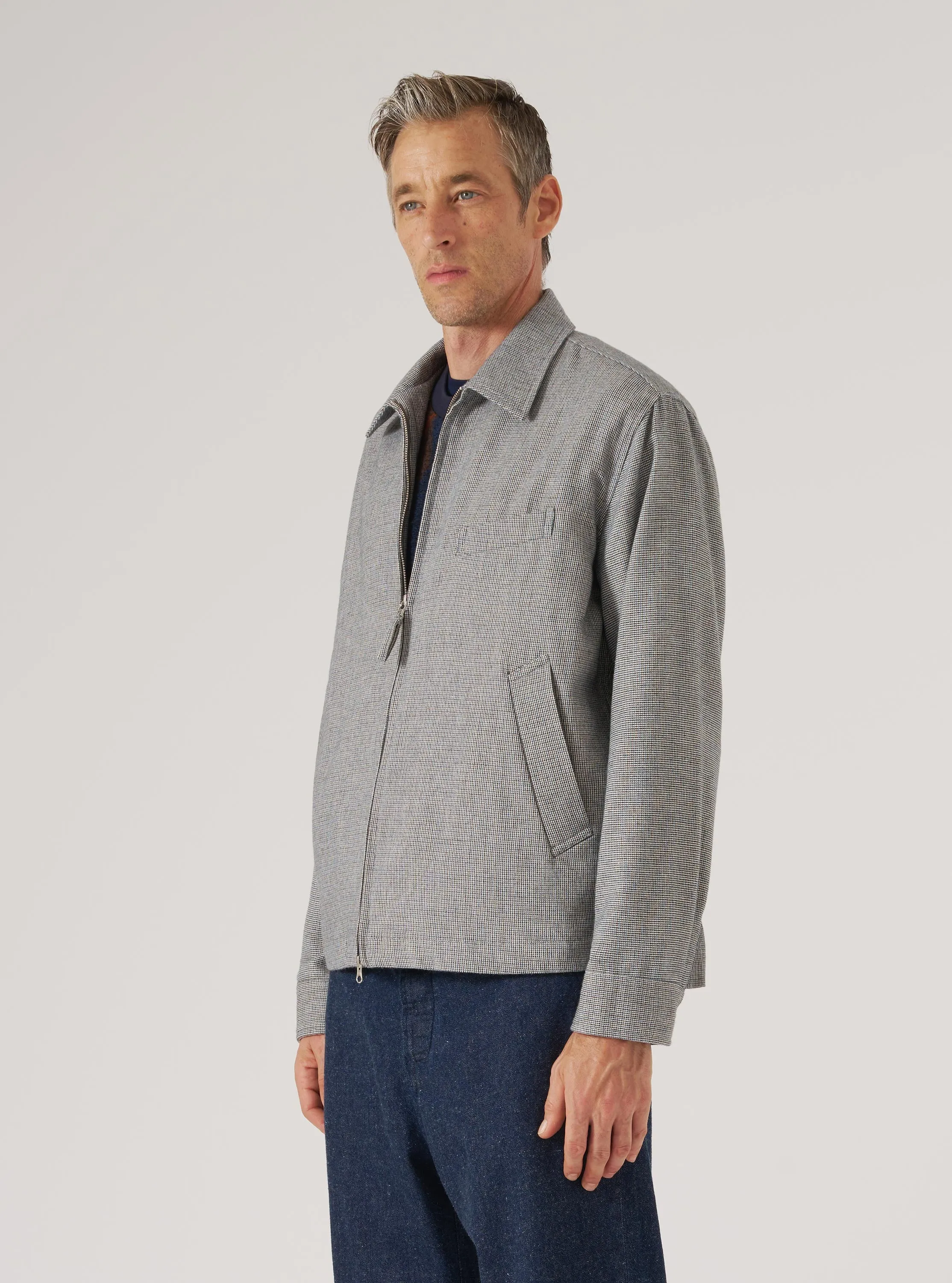Grey Leon Tweed Windcheater sold by Universal Works product image thumbnail 2