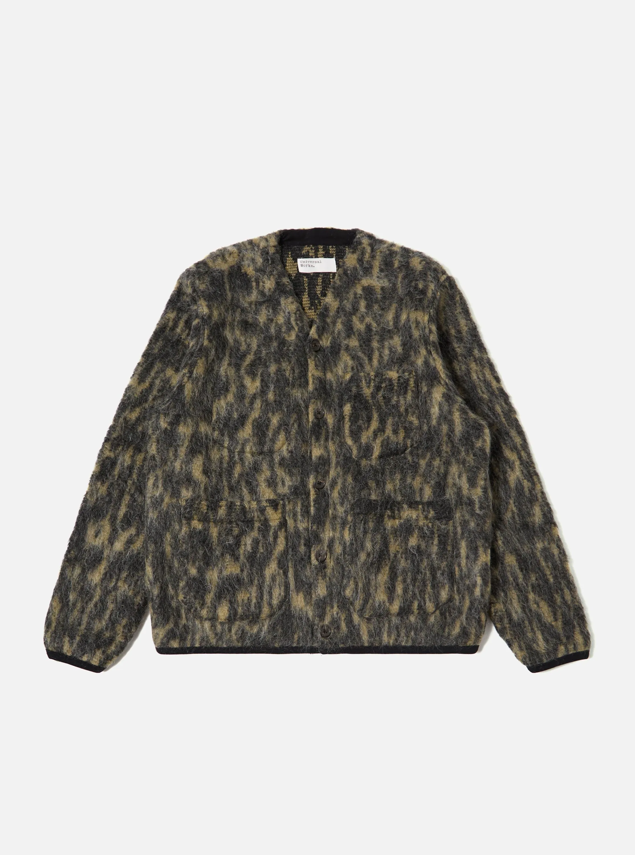 Charcoal Dolce Fleece Cardigan sold by Universal Works