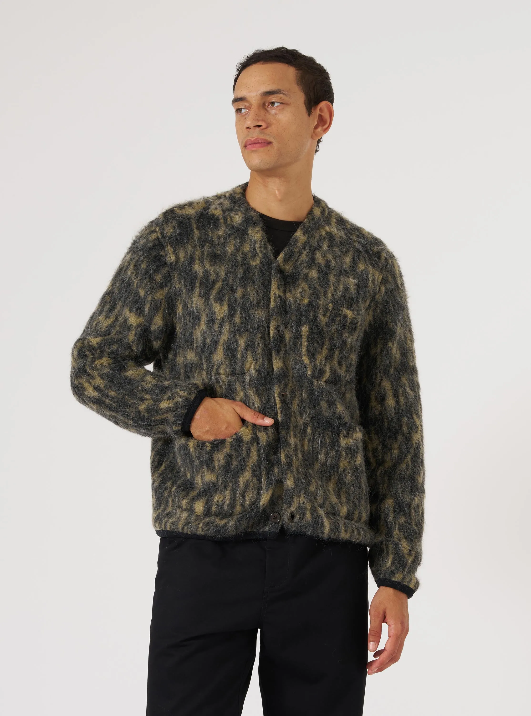 Charcoal Dolce Fleece Cardigan sold by Universal Works product image thumbnail 2