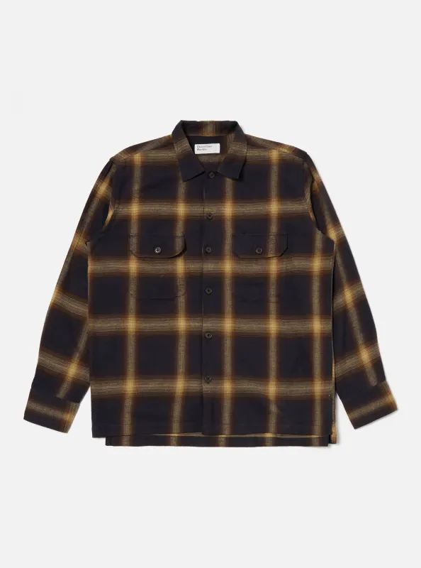 Navy Canyon Check Utility Shirt sold by Universal Works