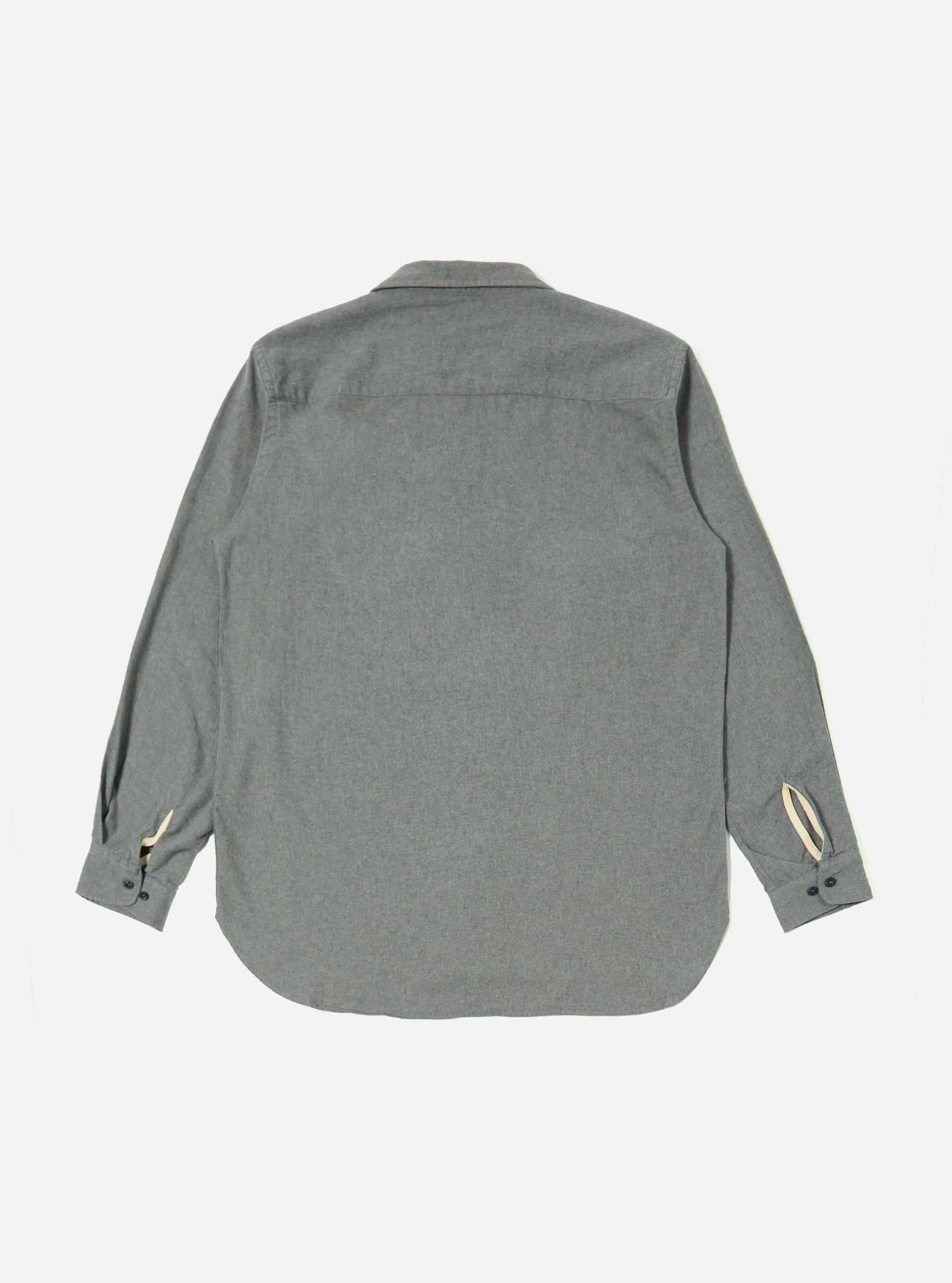 Navy Brushed Flannel Work Shirt sold by Universal Works product image thumbnail 5
