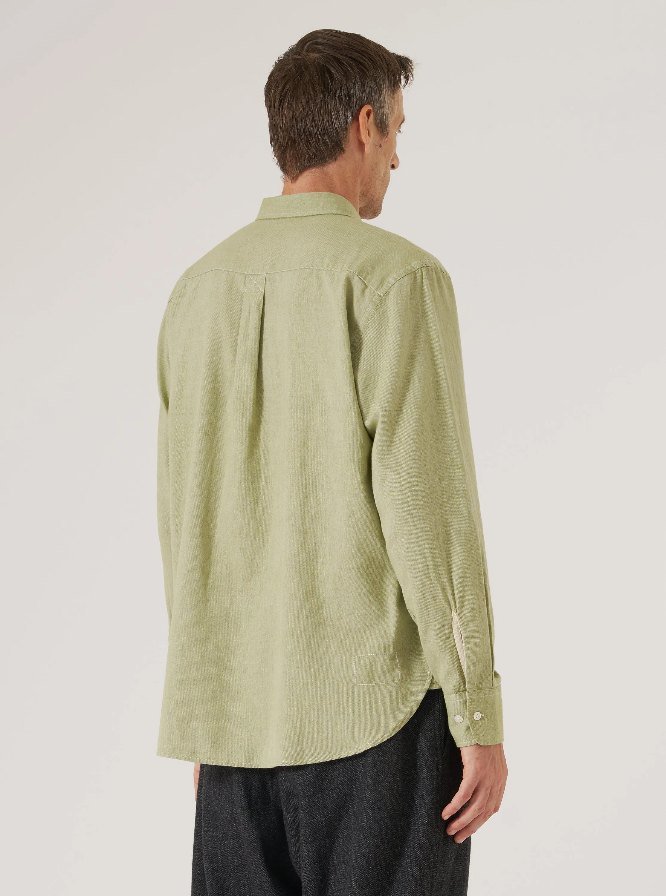 Green Neptune Cotton Lazy Day Shirt sold by Universal Works product image thumbnail 3