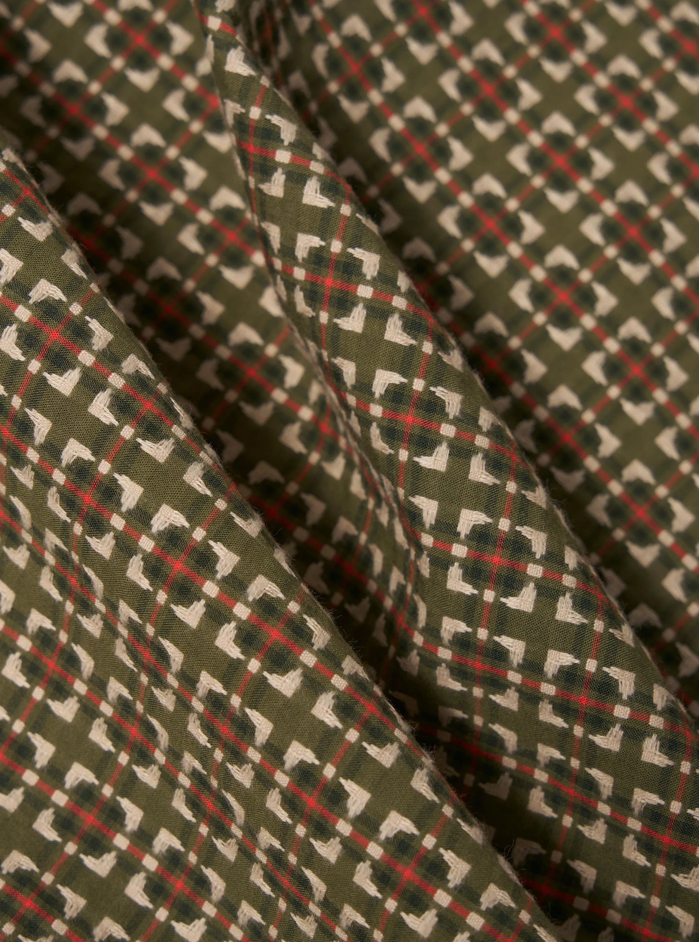 Olive Oscar Cotton Zip Shirt sold by Universal Works product image thumbnail 4