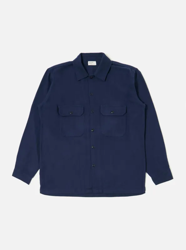Navy Alaska Cotton Utility Shirt sold by Universal Works