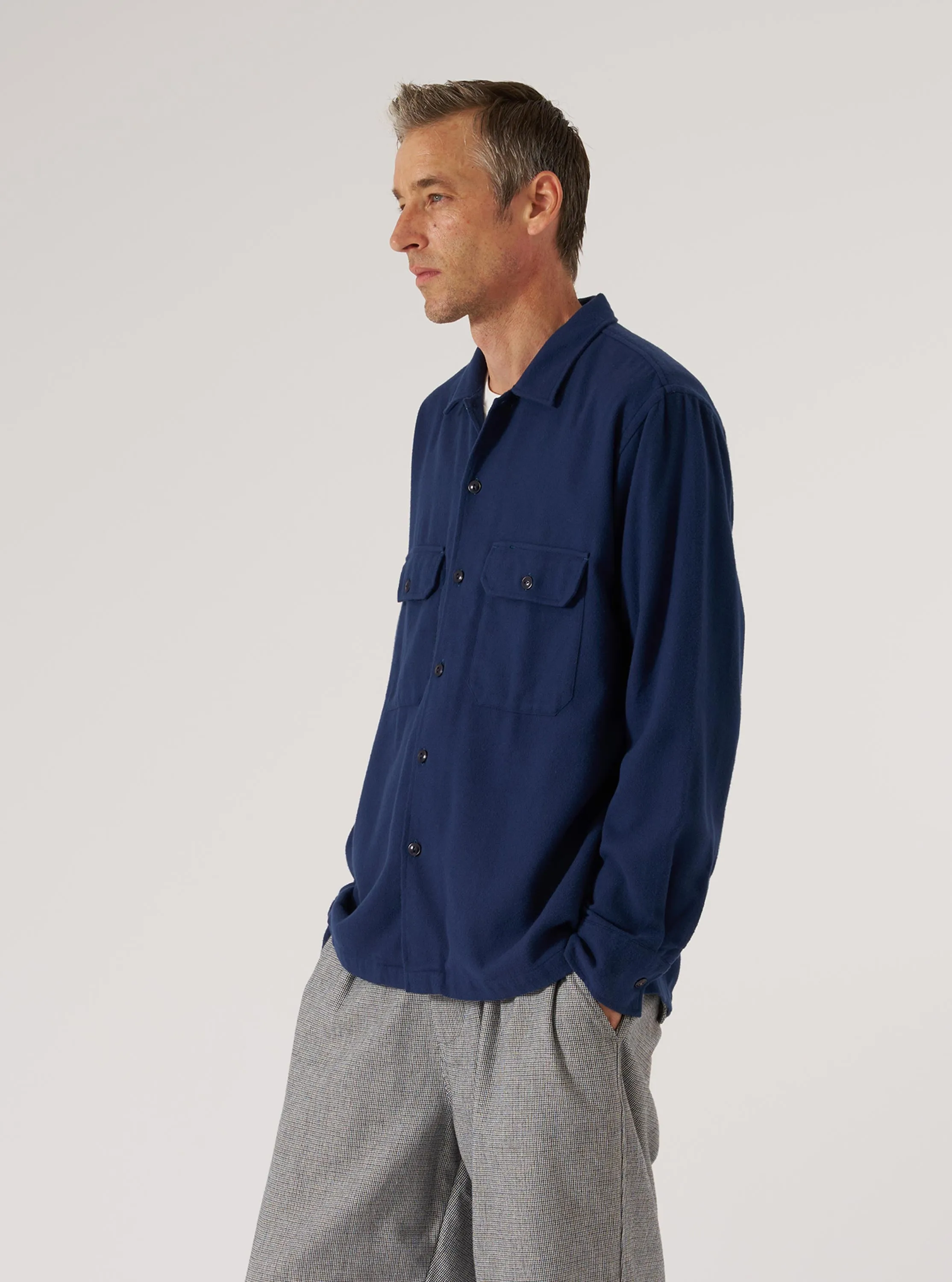 Navy Alaska Cotton Utility Shirt sold by Universal Works product image thumbnail 2