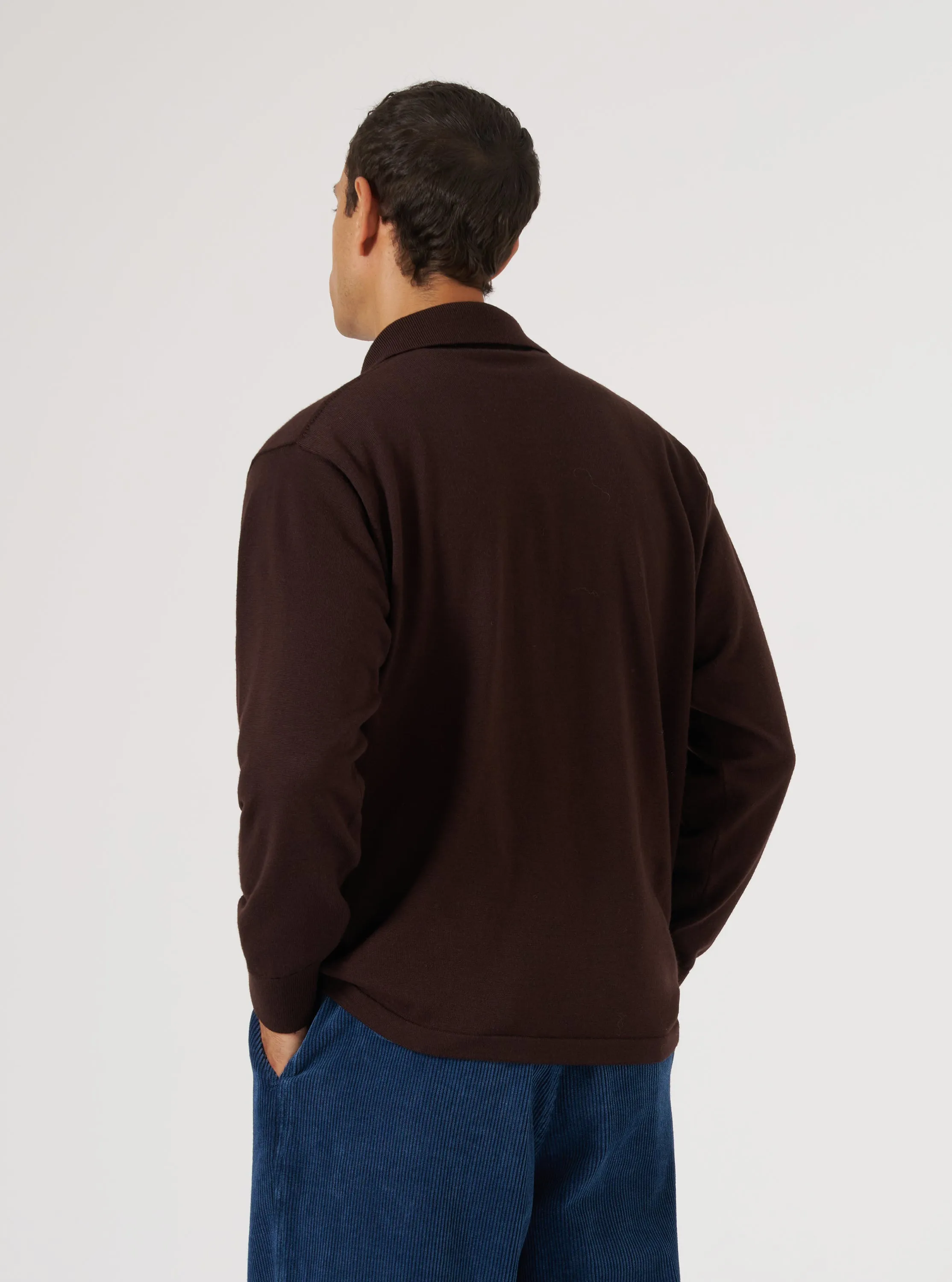 Brown Merino L/S Pullover Knit Shirt sold by Universal Works product image thumbnail 3